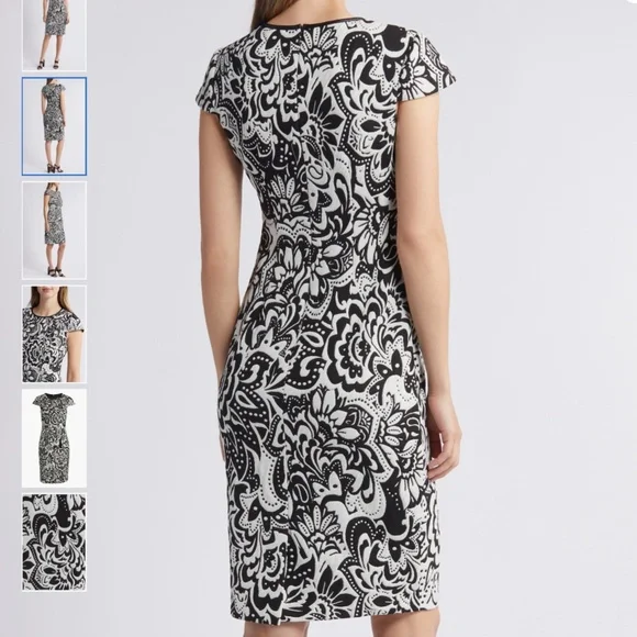 Vince Camuto Floral Jacquard Knit Sheath Dress, size 10 - Picture 2 of 13